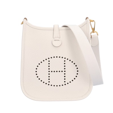 エルメス エブリンTPM ショルダーバッグ レザー ホワイト レディース HERMES 中古