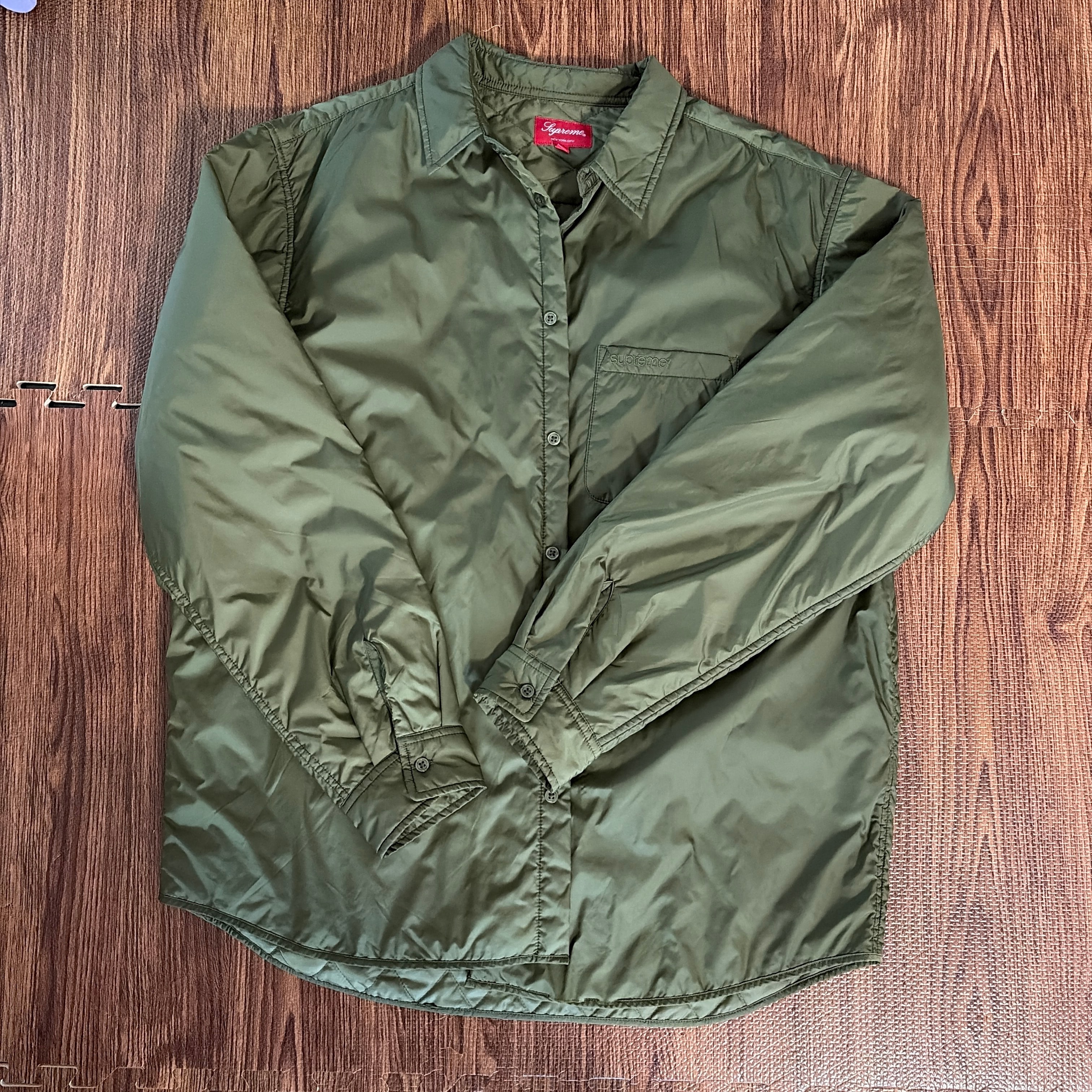 Supreme Nylon Filled Shirt "Olive"