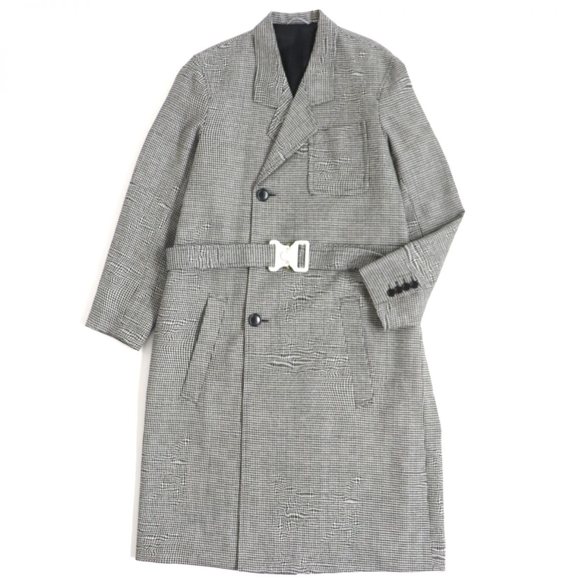 【ドンドン見直し】極美品 ディオールオム コート 黒×白 メンズ 44