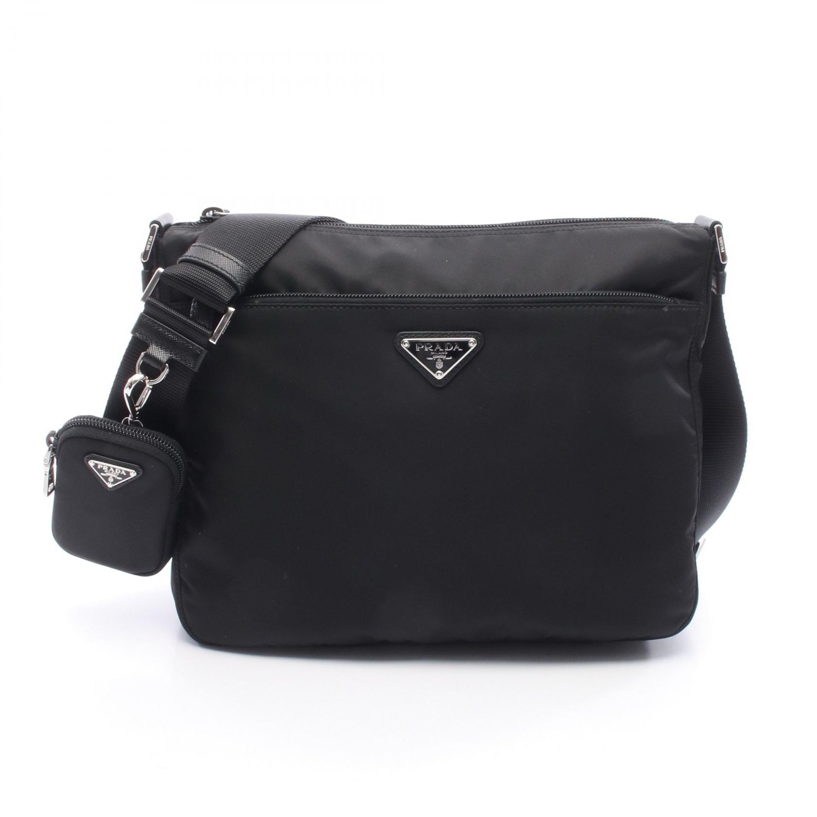プラダ PRADA VELA ショルダーバッグ バッグ ナイロン レザー レディース ブラック系 1BC421VD1MRV44F0002 【新品】