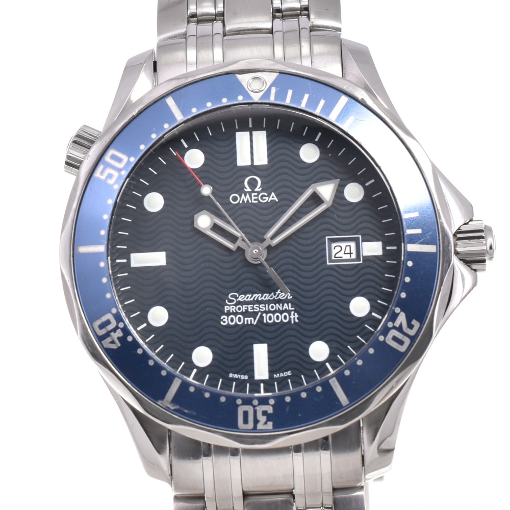 オメガ OMEGA 2541.80 シーマスター 300m デイト クォーツ メンズ 良品 保証書付き N#145740