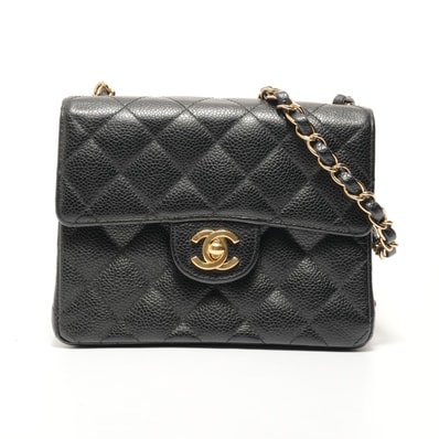 シャネル CHANEL 3番台 1994-1999 キャビアスキン ミニマトラッセ ショルダーバッグ【中古】