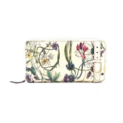GUCCI グッチ フローラ 長財布 レザー ベージュ系 財布