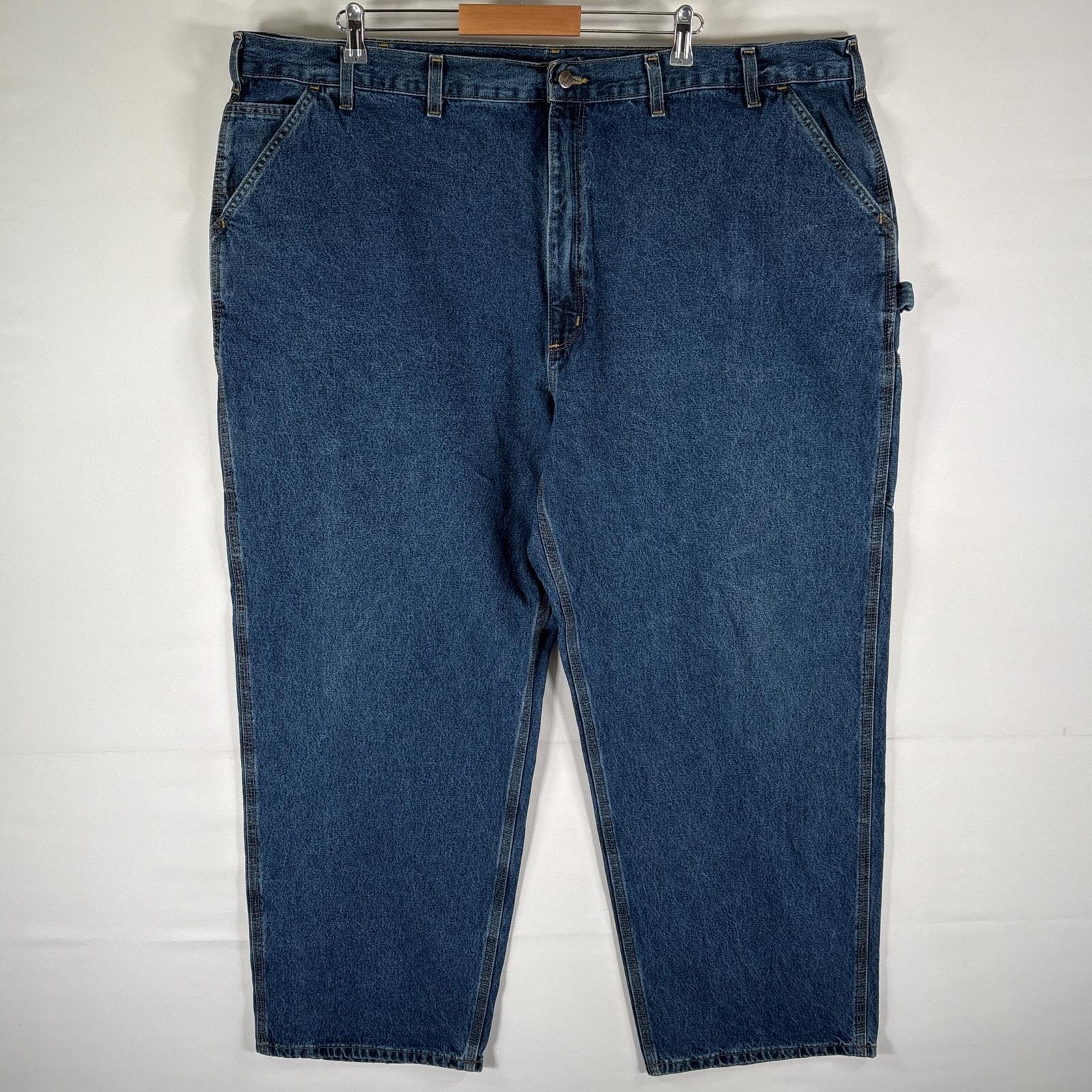 古着 カーハート Carhartt デニムパンツ ペインター ワーク ジーンズ  色落ち 大きいサイズ w50 L32  ブルー メンズ