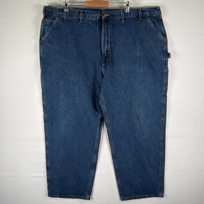 古着 カーハート Carhartt デニムパンツ ペインター ワーク ジーンズ 色落ち 大きいサイズ w50 L32 ブルー メンズ