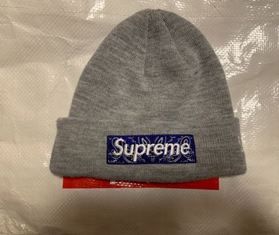 Supreme New Era® Box Logo Beanie "Grey"