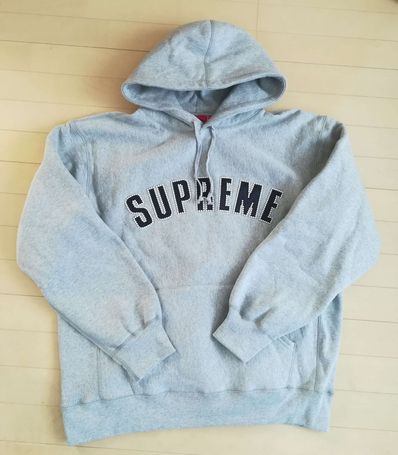 Supreme Pearl Logo Hooded Sweatshirt "Grey"