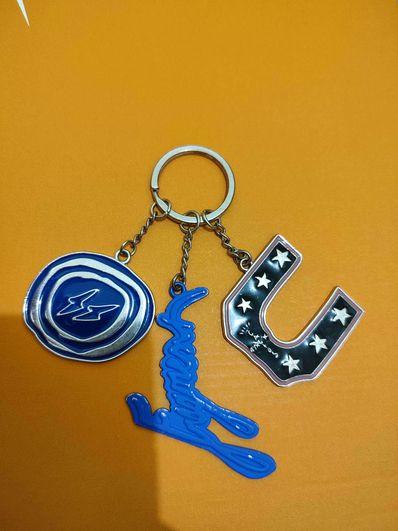 Travis Scott Cactus Jack For Fragment 3 Charm Keychain "Blue"