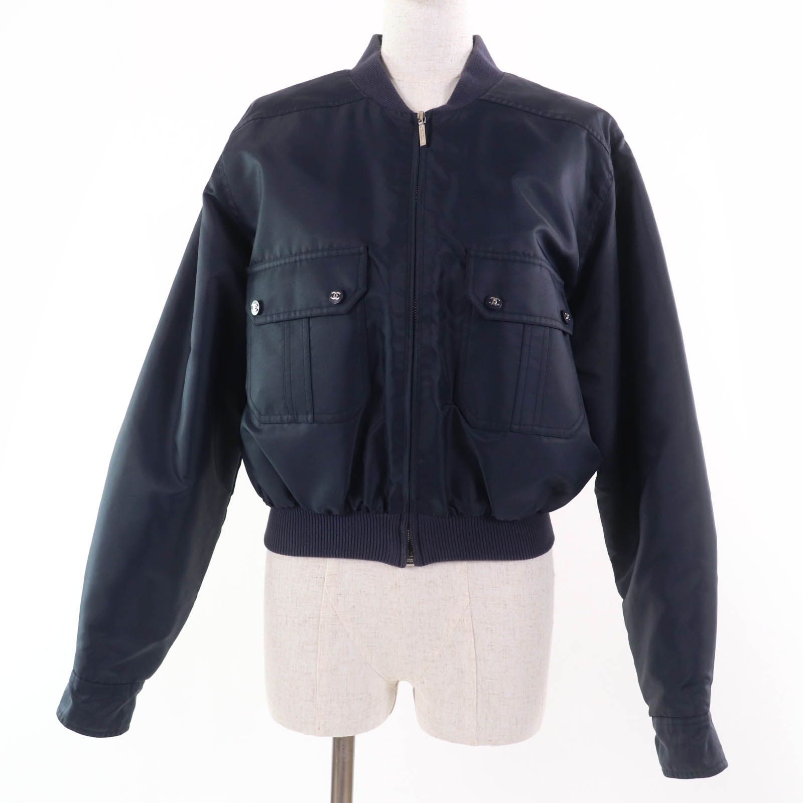シャネル ブルゾン ネイビー レディース 38 C97 PO8882V04726
