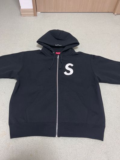 Supreme S Logo Zip Up Hooded Sweatshirt "Black" (23FW)