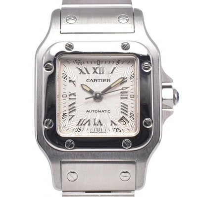 カルティエ CARTIER W20044D6 サントス ドゥ カルティエ ガルベ 20周年限定 シルバー 自動巻き レディース 良品 腕時計 L#149723