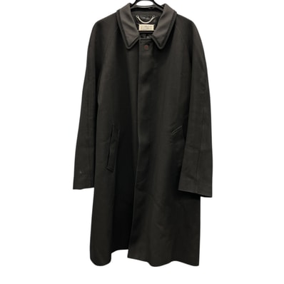 Maison Margiela 4 14 美品 メゾン マルジェラ 4ステッチ ステンカラー コート SI0AA0003 2023年 レーヨン ウール ブラック ロングコート アウター ABランク 中古 鑑定済 マルジェラコート
