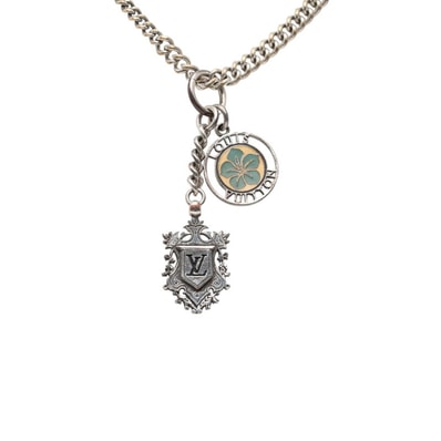 ルイ ヴィトン パンダンティフ ヴィクトリア チェーン ペンダント ネックレス MP0128 シルバー メタル レディース LOUIS VUITTON 【中古】