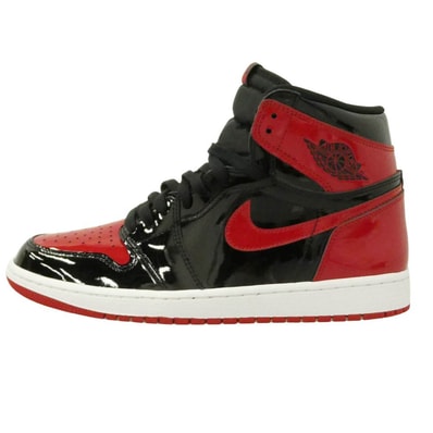 NIKE ナイキ 555088-063 Air Jordan 1 High OG Patent Bred エアジョーダン1 ハイ OG パテントブレッド スニーカー ブラック系 レッド系 27cm【新古品】【未使用】【中古】