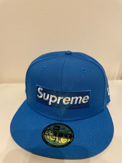 Supreme Money Box Logo New Era "Light Blue"