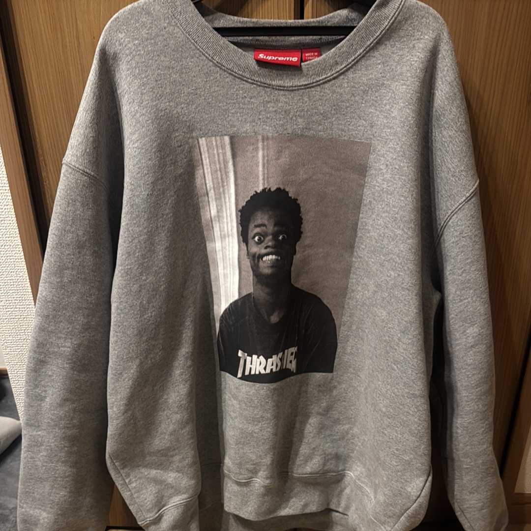シュプリーム x スラッシャー クルーネック "ヘザーグレー"
