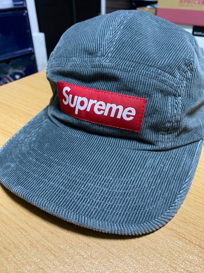 Supreme Corduroy Camp Cap "Grey" (23FW)