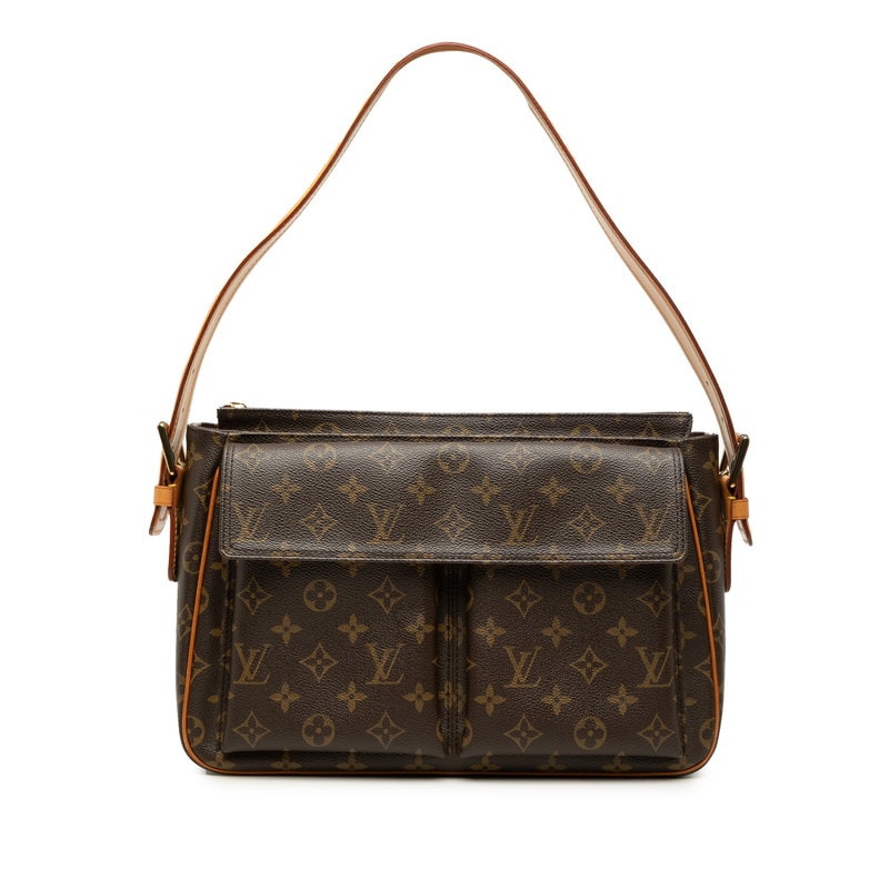 ルイ ヴィトン モノグラム ヴィバシテGM ワンショルダーバッグ M51163 ブラウン PVC レザー レディース LOUIS VUITTON 【中古】