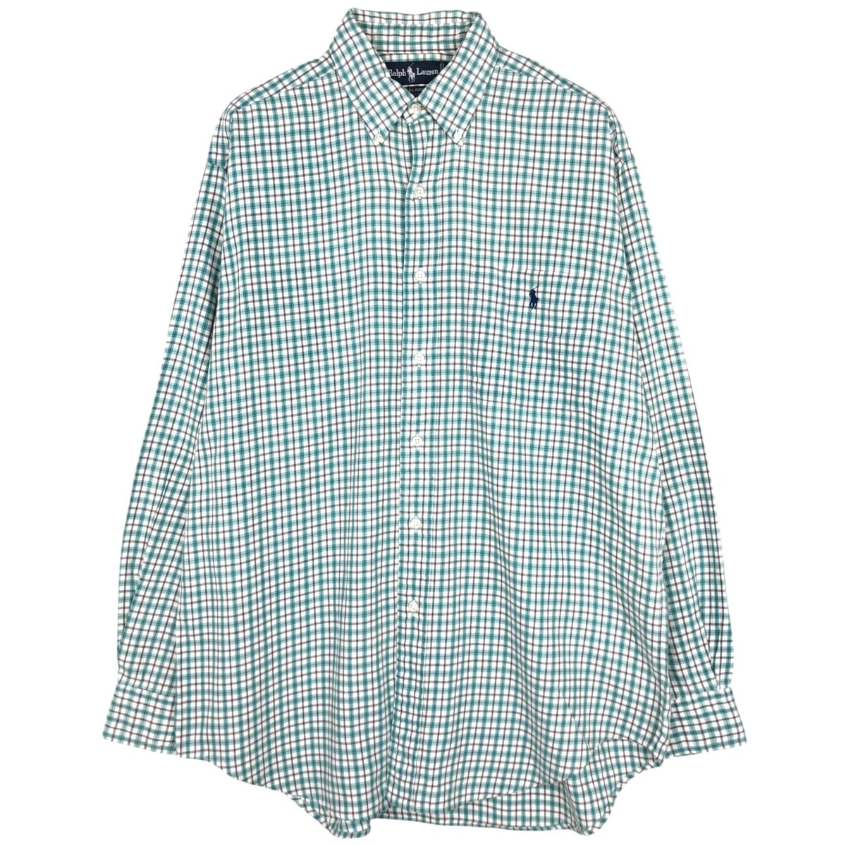 古着 ラルフローレン Ralph Lauren BLAIRE 長袖 ボタンダウンチェックシャツ メンズM相当/eaa662738