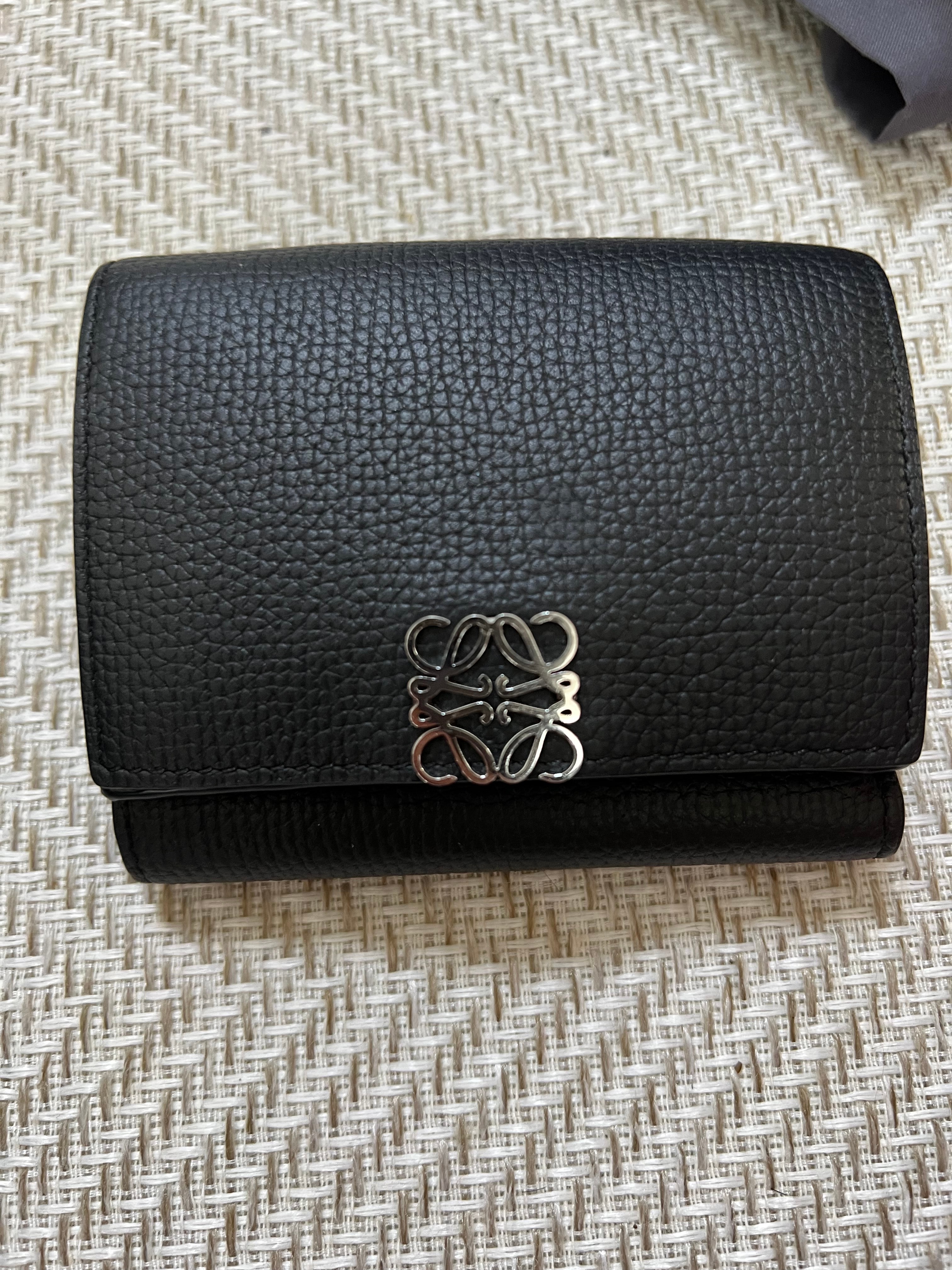 LOEWE アナグラム コンパクト ジップウォレット ブラック