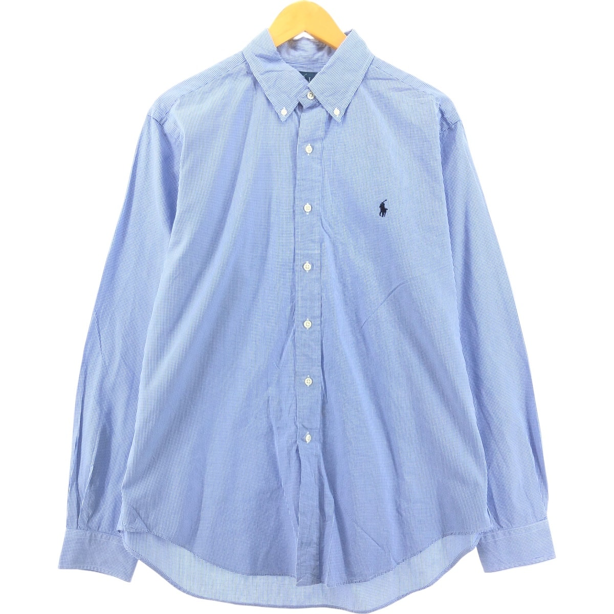 古着 ラルフローレン Ralph Lauren CLASSIC FIT ギンガムチェック 長袖 ボタンダウンチェックシャツ メンズL相当/eaa548331