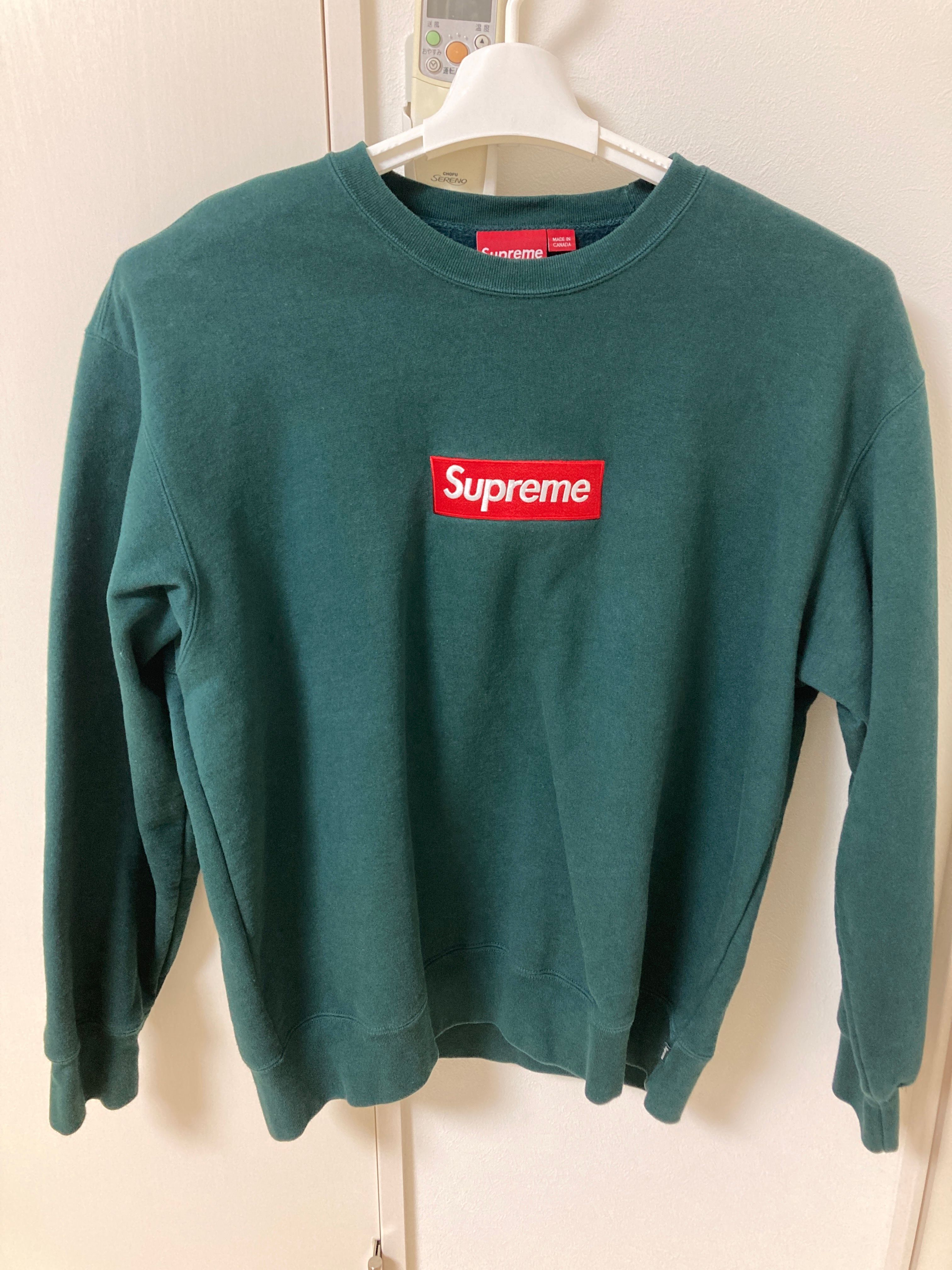 Supreme Box Logo Crewneck "Dark Pine" (22FW)