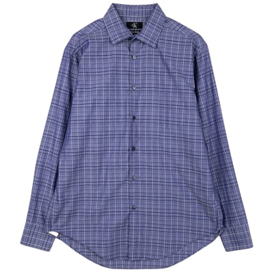 古着 90~00年代 カルバンクライン Calvin klein Slim Fit 相当 ワイドカラー 長袖 コットンチェックシャツ メンズL/eaa622280 【中古】 【260605】/eaa622280