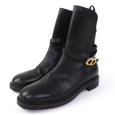 美品 クリスチャンディオール ショートブーツ EMPREINTE ブラック 38
