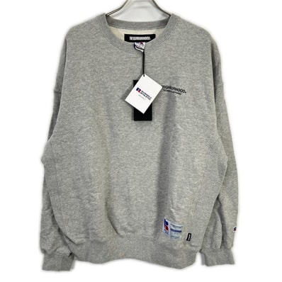 ネイバーフッド 【×RUSSELL】231XRRUN-CSM01 23SS グレー SWEATSHIRT LS クルーネックスウェット L