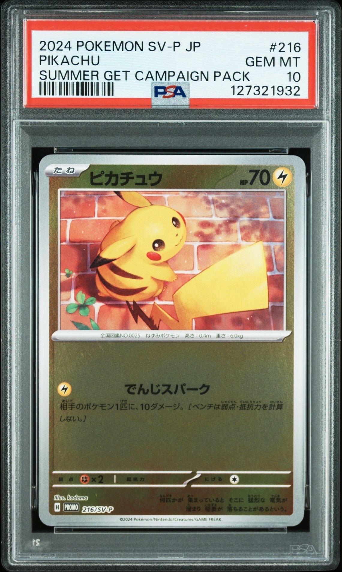 ピカチュウ P [SV-P 216](プロモカードパック「ポケカの夏がキタ!プロモカードGetキャンペーン!」)