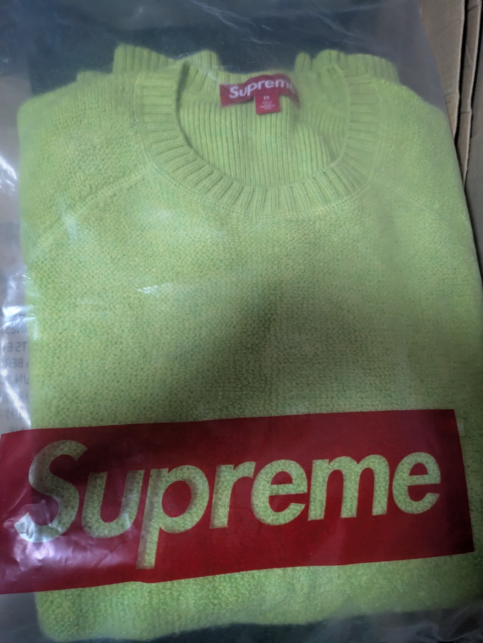 Supreme Terry Small Box Sweater "Green"
