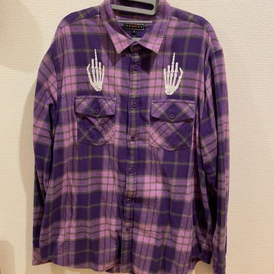 Supreme x HYSTERIC GLAMOUR Plaid Flannel Shirt "Purple"