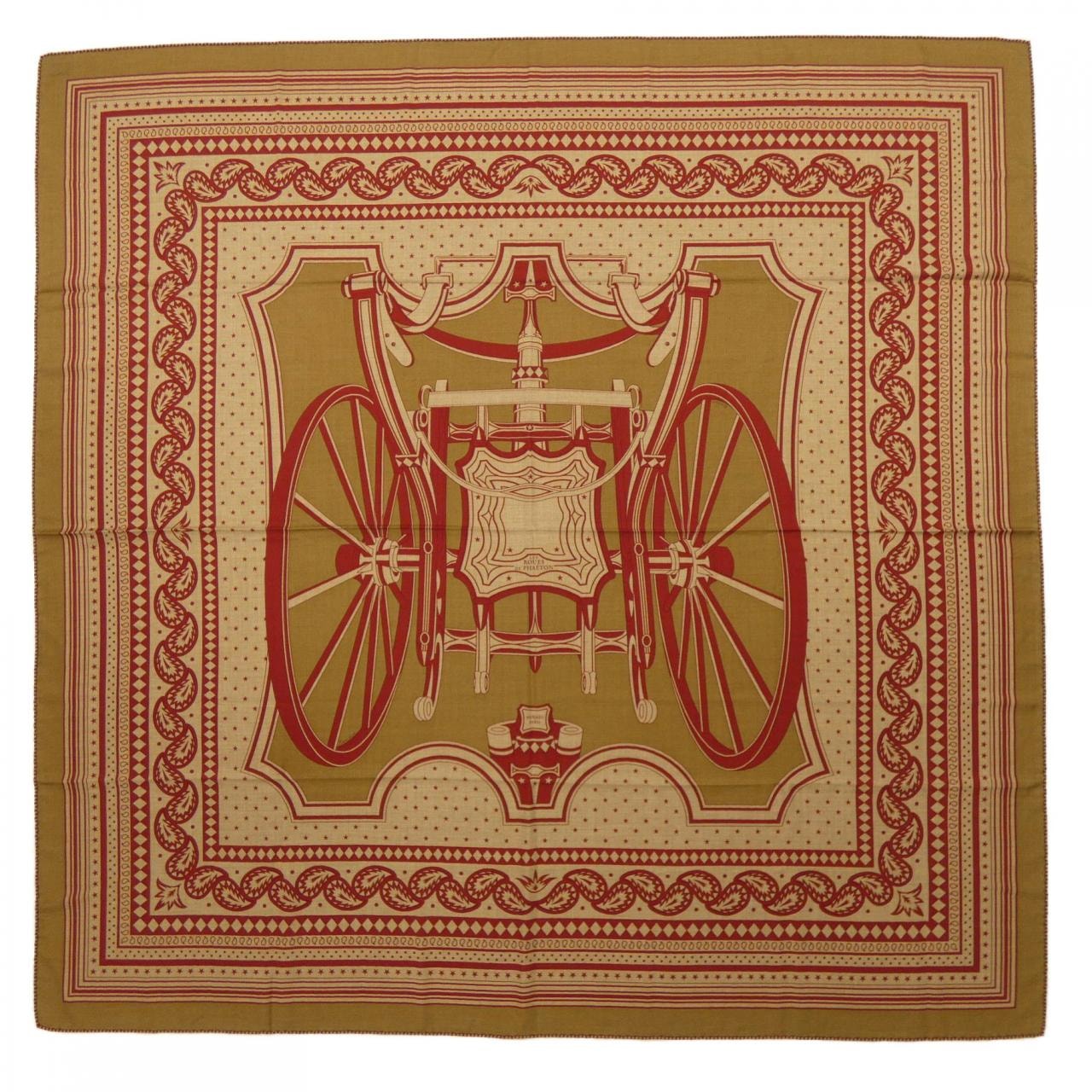 エルメス HERMES LES ROUES DE PHAETON BANDANA H244170S カレジェアン140 ショール