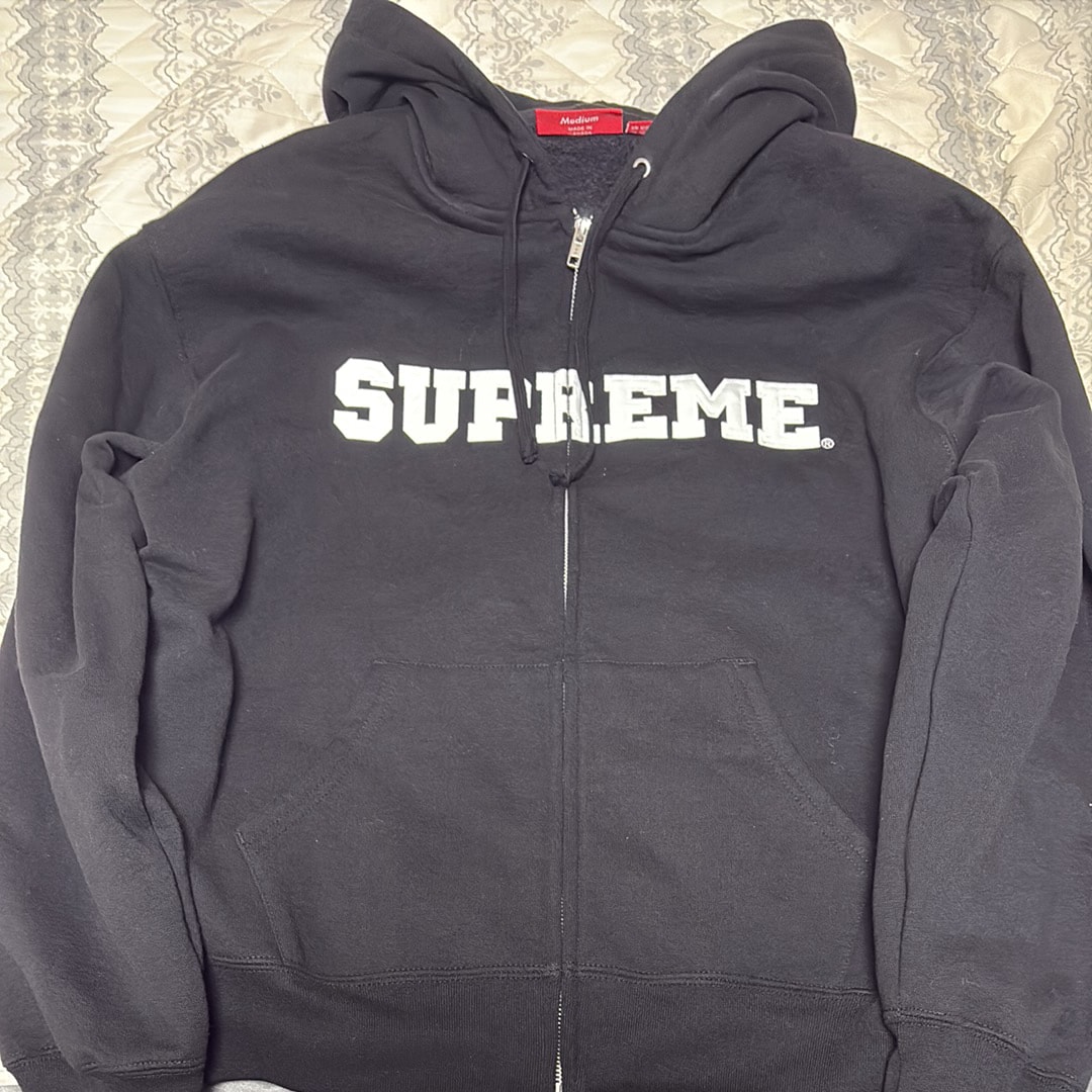 Supreme Collegiate Applique Zip Up Hooded Sweatshirt 
