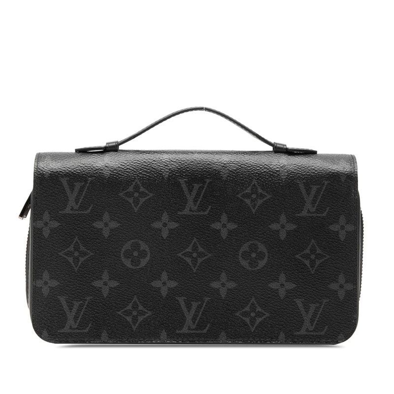 ルイ ヴィトン モノグラム エクリプス ジッピー XL ラウンドファスナー 長財布 M61698 ブラック PVC レザー メンズ LOUIS VUITTON 【中古】