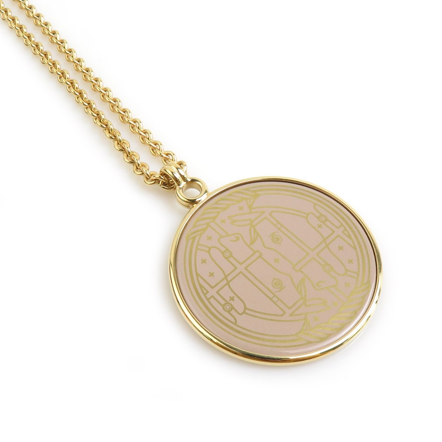 エルメス HERMES ネックレス ペンダント メダイユ カドリージュGM メタル ゴールド ユニセックス【中古】 h31740a