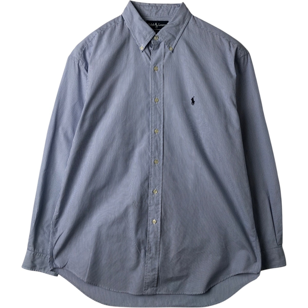 古着 ラルフローレン Ralph Lauren BLAKE ストライプ柄 長袖 ボタンダウンストライプシャツ メンズL相当/eaa614269