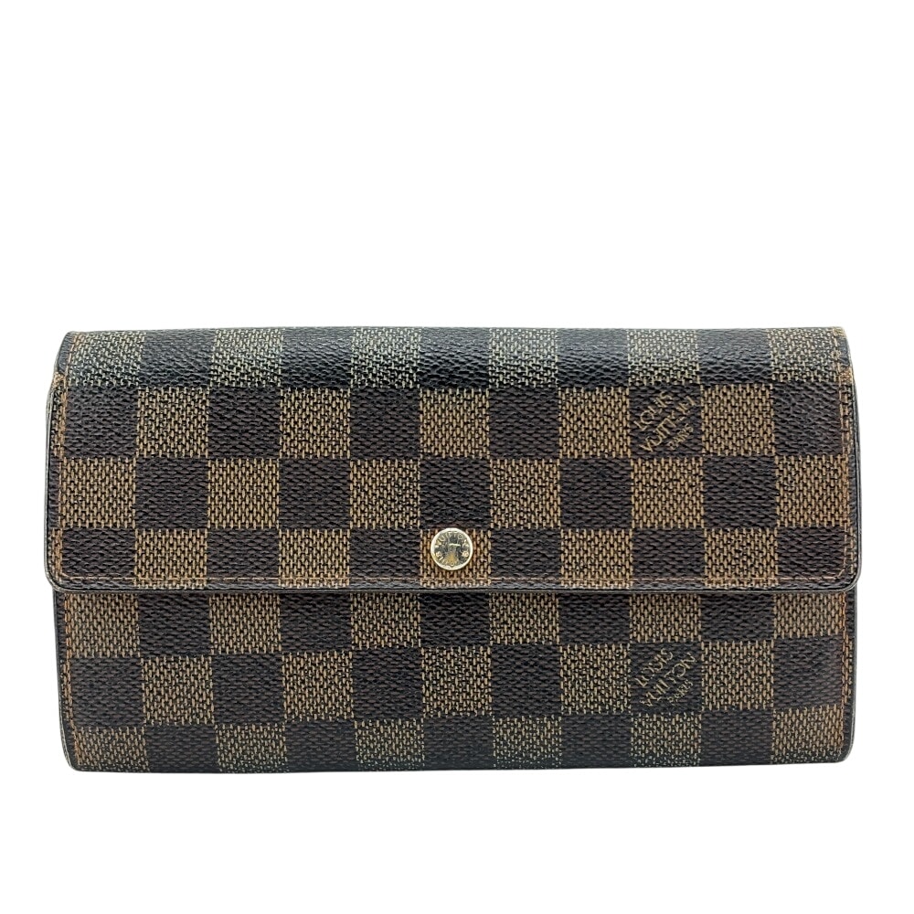 ルイヴィトン LOUIS VUITTON 長財布 ダミエエベヌ ポルトフォイユサラ コインケース N61734 ブラウン