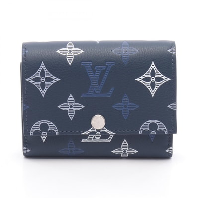 ルイ・ヴィトン LOUIS VUITTON ヴィクターウォレット 三つ折り財布 財布 レザー モノグラム・シャドウ ネイビーブルー メンズ ネイビー系 / ブルー系 / マルチカラー M29130 【中古】