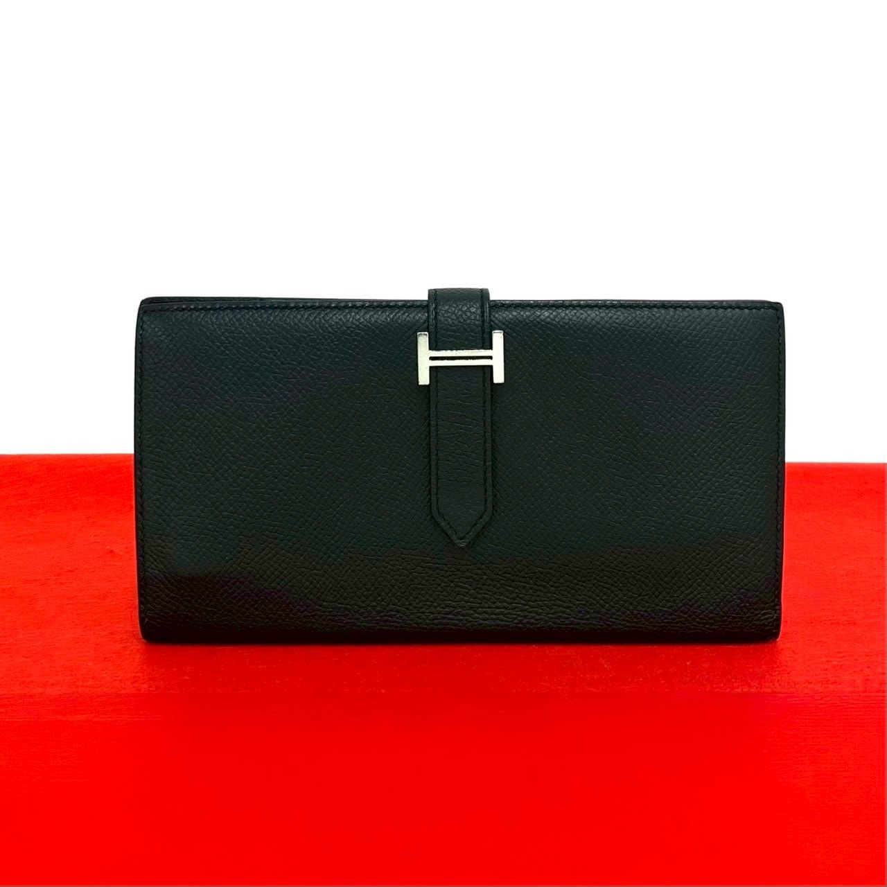 HERMES エルメス ベアン スフレ ヴォーエプソン 長財布 ブラック
 84814