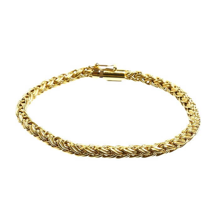 TIFFANY&Co. ティファニー K18YG イエローゴールド ヴィンテージ ブレスレット 13.3g 18.5cm レディース【中古】