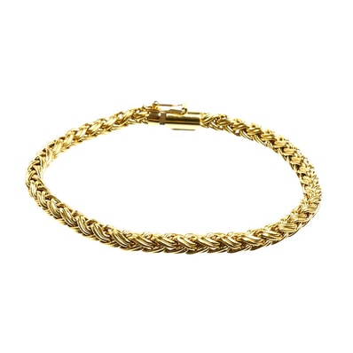 TIFFANY&Co. ティファニー K18YG イエローゴールド ヴィンテージ ブレスレット 13.3g 18.5cm レディース【中古】