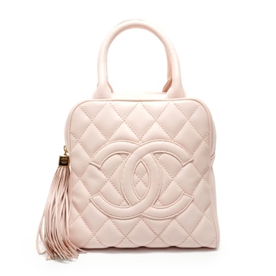 シャネル CHANEL 9番台 ココマーク キャビアスキン ハンドバッグ【中古】