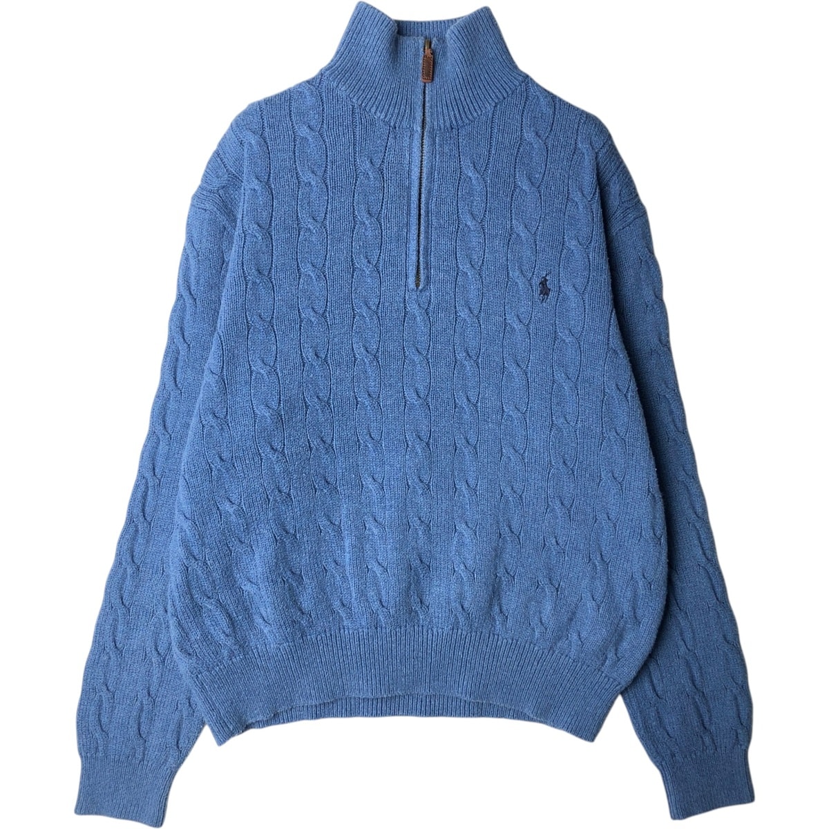 古着 ラルフローレン Ralph Lauren POLO RALPH LAUREN ケーブル編み コットンニットハーフジップセーター メンズL相当/eaa619615 【中古】 【260320】/eaa619615