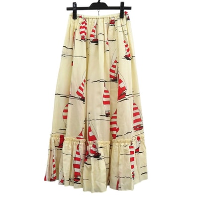 グッチ 661553 フレアスカート ヨット 総柄 帆船 コ