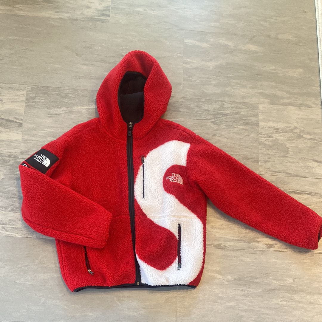 Supreme x The North Face S Logo Hooded Fleece Jacket "Red"