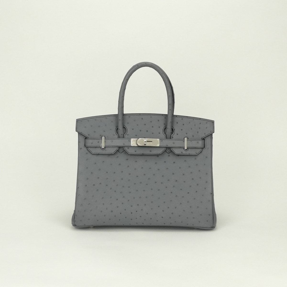エルメス HERMES バーキン30 バーキン 30 バッグ トートバッグ オーストリッチ グリアガット Gris Agathe グレー Gray シルバー金具 ハンドバッグ エキゾチック