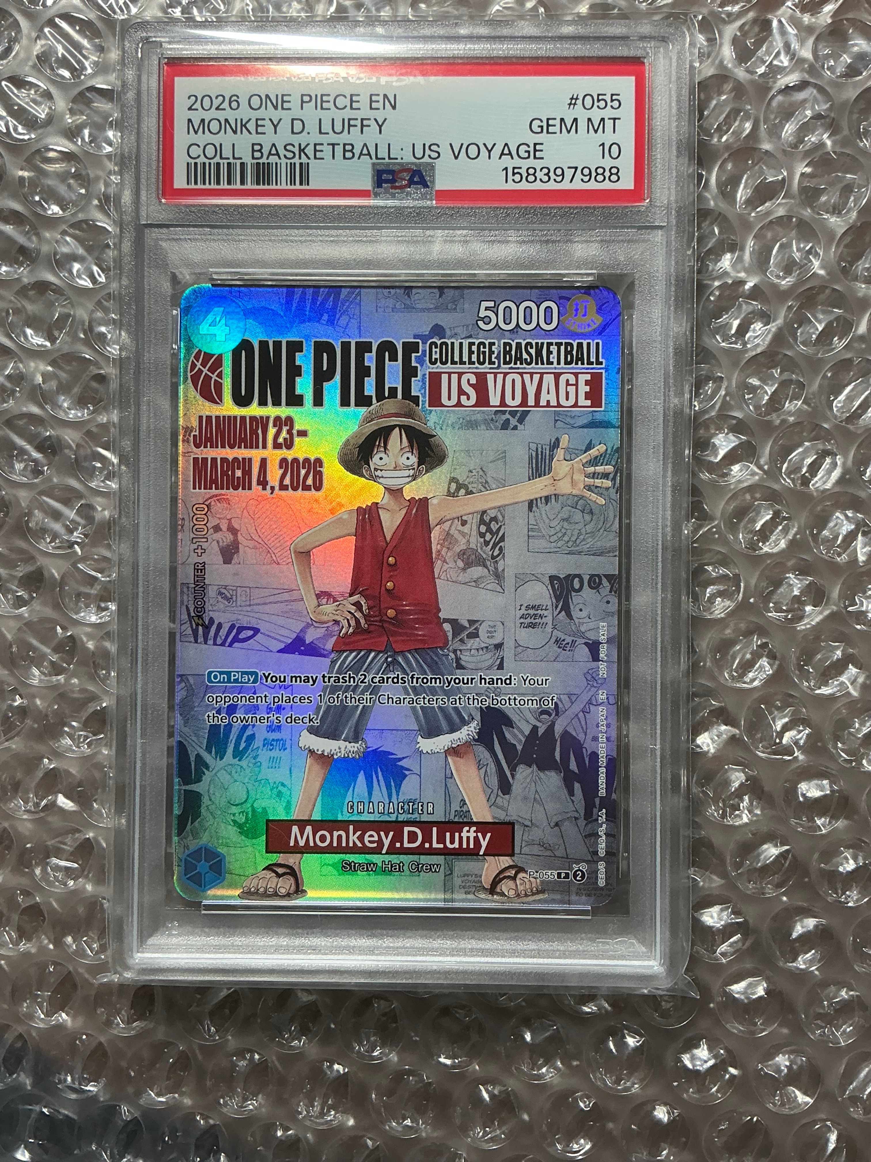 PSA10】モンキー・D・ルフィ：P (開封済) [P-055]【英語版