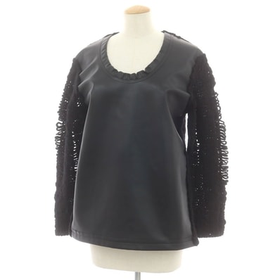 【中古】コムデギャルソン COMME des GARCONS 2024年秋冬 ウール Uネック プルオーバーニット ブラック【サイズS】【レディース】