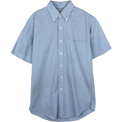 古着 ブルックスブラザーズ Brooks Brothers 346 シアサッカー 半袖 ボタンダウン ストライプシャツ メンズS相当/eaa644948